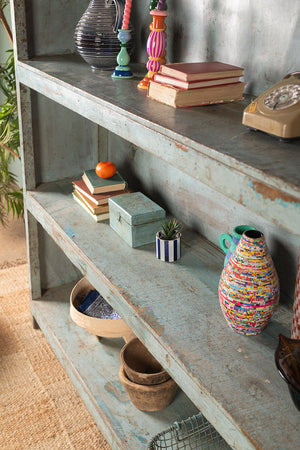 Pale Blue Vintage Bookcase