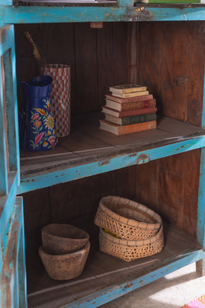 Blue Vintage Wooden Cupboard