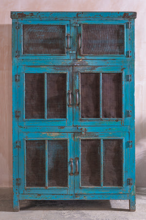 Blue Vintage Wooden Cupboard
