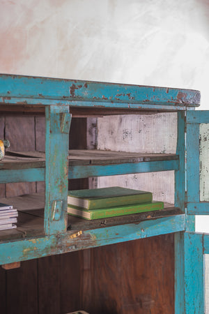 Blue Vintage Wooden Cupboard