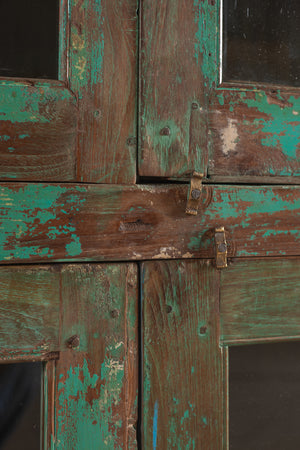 Vintage Green Glazed Cabinet