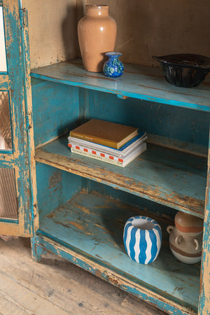 Vintage Blue Glazed Cabinet
