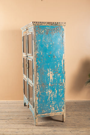 Vintage Blue Glazed Cabinet
