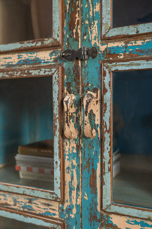 Vintage Blue Glazed Cabinet