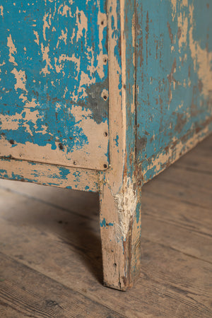 Vintage Blue Glazed Cabinet