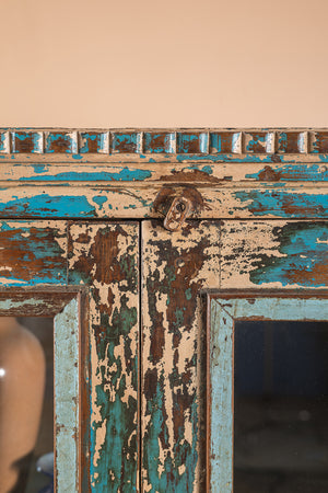 Vintage Blue Glazed Cabinet