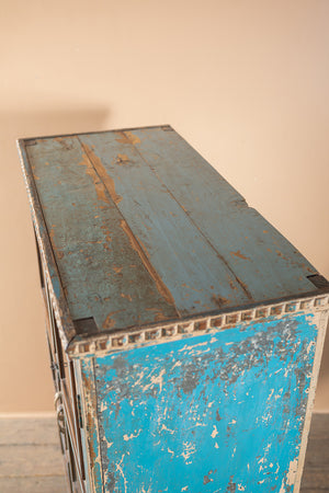 Vintage Blue Glazed Cabinet
