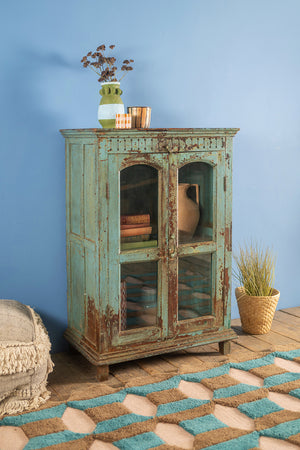 Slate Blue Vintage Cabinet