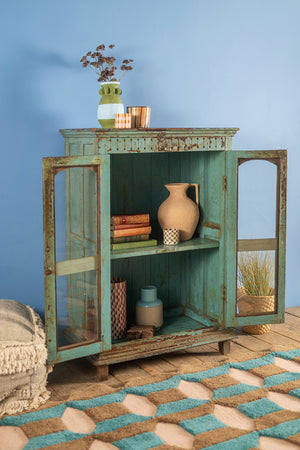 Slate Blue Vintage Cabinet