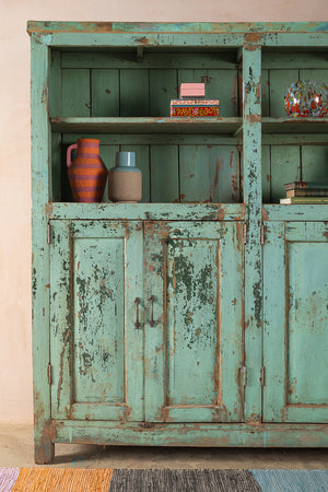 Vintage Turquoise Dresser Unit