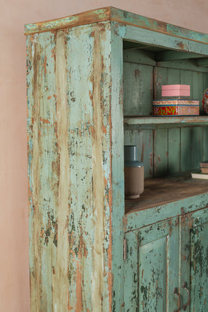 Vintage Turquoise Dresser Unit