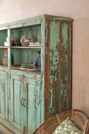 Vintage Turquoise Dresser Unit