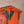 Orange Vintage Temple Style Cupboard