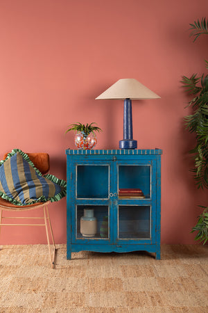 Vintage Blue Display Cabinet