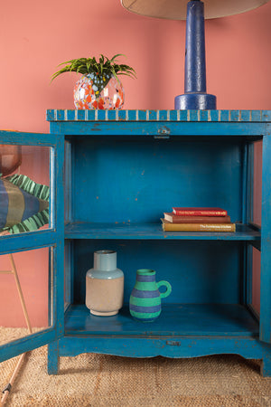 Vintage Blue Display Cabinet