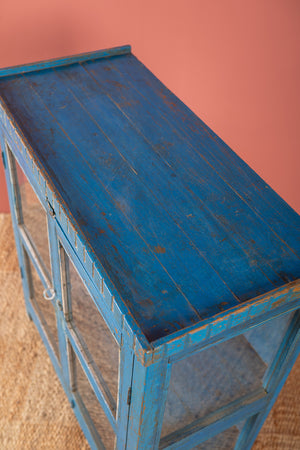 Vintage Blue Display Cabinet