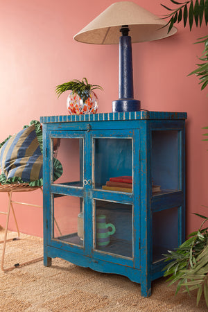 Vintage Blue Display Cabinet