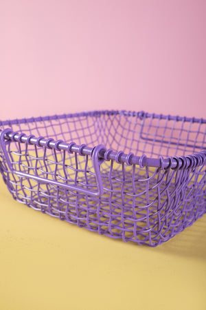 Purple Metal Railway Basket