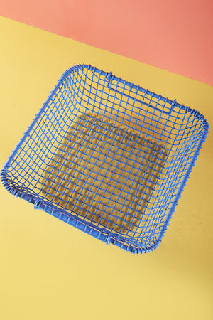 Dark Blue Metal Railway Basket