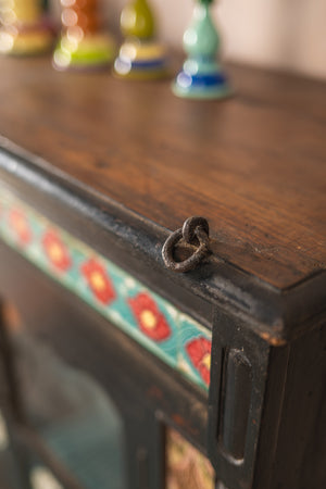 Black Vintage Sideboard with Tiles