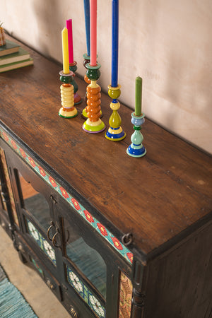 Black Vintage Sideboard with Tiles
