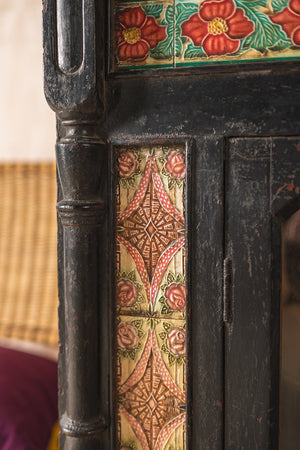 Black Vintage Sideboard with Tiles
