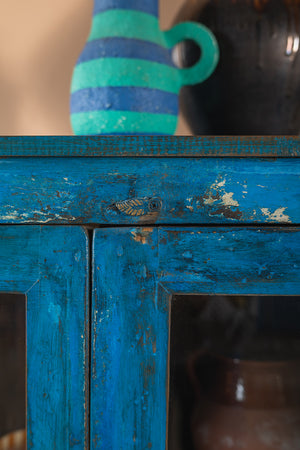 Bright Blue Vintage Cabinet