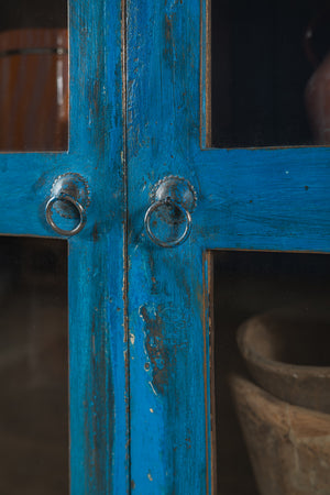 Bright Blue Vintage Cabinet