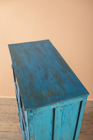 Bright Blue Vintage Cabinet