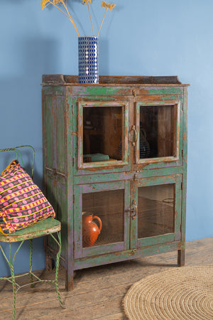 Vintage Blue, Green & Lilac Cabinet