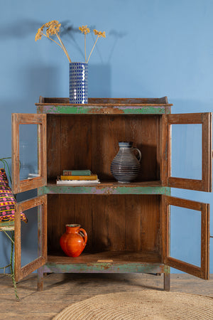 Vintage Blue, Green & Lilac Cabinet
