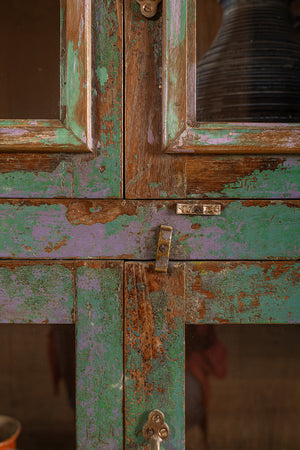 Vintage Blue, Green & Lilac Cabinet