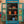 Blue Vintage Cabinet with Painted Glass