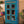 Blue Vintage Cabinet with Painted Glass