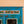 Blue Vintage Cabinet with Painted Glass