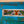 Blue Vintage Cabinet with Painted Glass