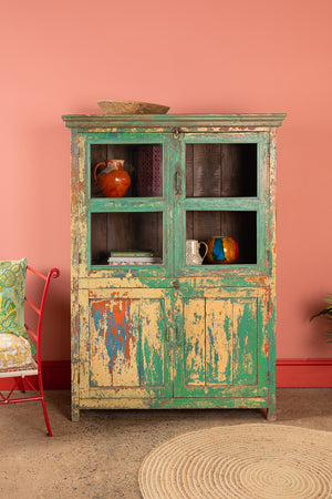 Vintage Green & Cream Cabinet