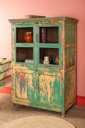 Vintage Green & Cream Cabinet