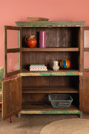 Vintage Green & Cream Cabinet
