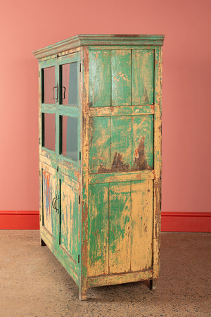 Vintage Green & Cream Cabinet