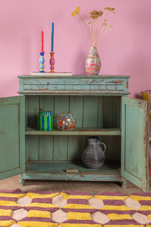 Vintage Blue & Red Cupboard