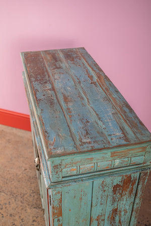 Vintage Blue & Red Cupboard