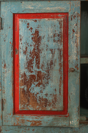 Vintage Blue & Red Cupboard
