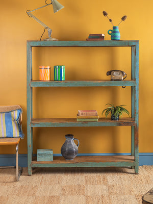 Vintage Turquoise Baker Shelf