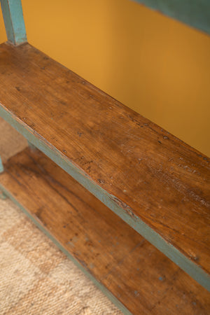 Vintage Turquoise Baker Shelf