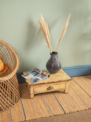 Vintage Cream Side Table with Drawer
