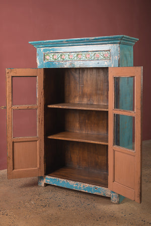 Vintage Blue Cabinet with Tiles