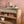 Vintage Wooden Console Table with Tiles