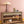 Vintage Wooden Console Table with Tiles