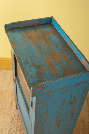 Blue Vintage Side Cabinet